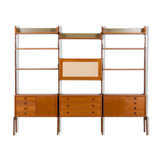 Scandinavian  free standing  Ergo wall unit bar cabinet and 3 cabinets and with 7 shelves,  by John