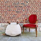 Paire De Fauteuils Médaillon De Style Louis XVI XIX Eme Siècle