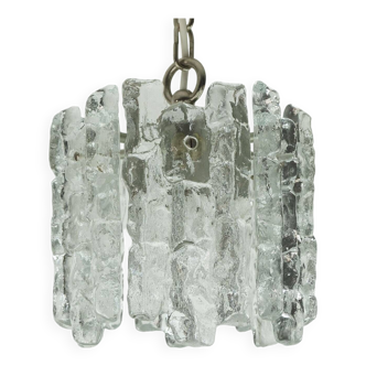 Kalmar franken mid century ice glass pendant light 1960s 70s