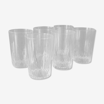 Set of 6 baccarat crystal glasses