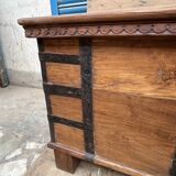 bench - teak chest from Burma with original fittings