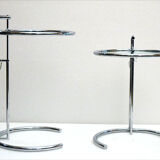 Eileen Gray 1980s adjustable side tables