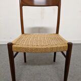 Pair of Danish chairs in teak and rope from the 60s/70s