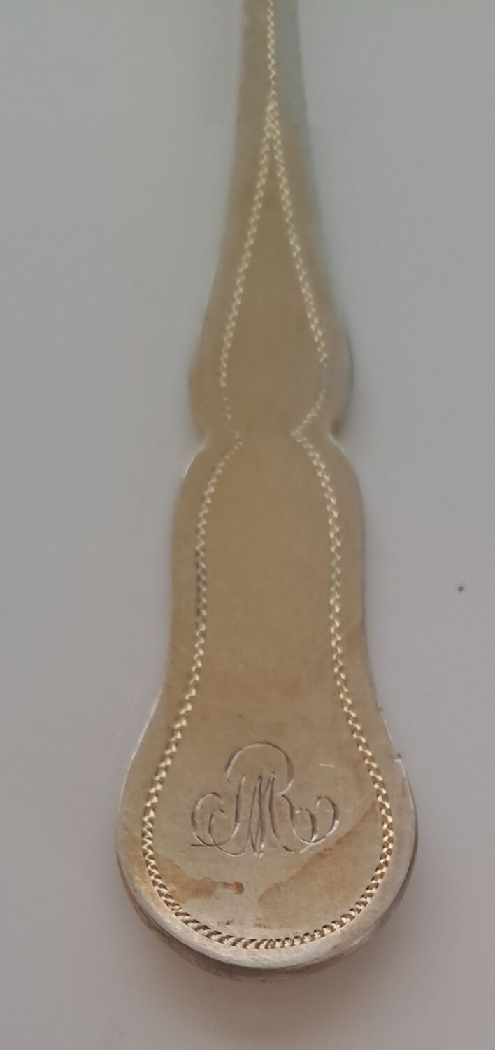 6 small solid silver teaspoons Minerva