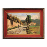Peinture de paysage italien signée par C. Filippelli