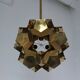 Lustre origami brutaliste en laiton, Lettonie années 1970