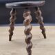 Tripod stool with turned legs
