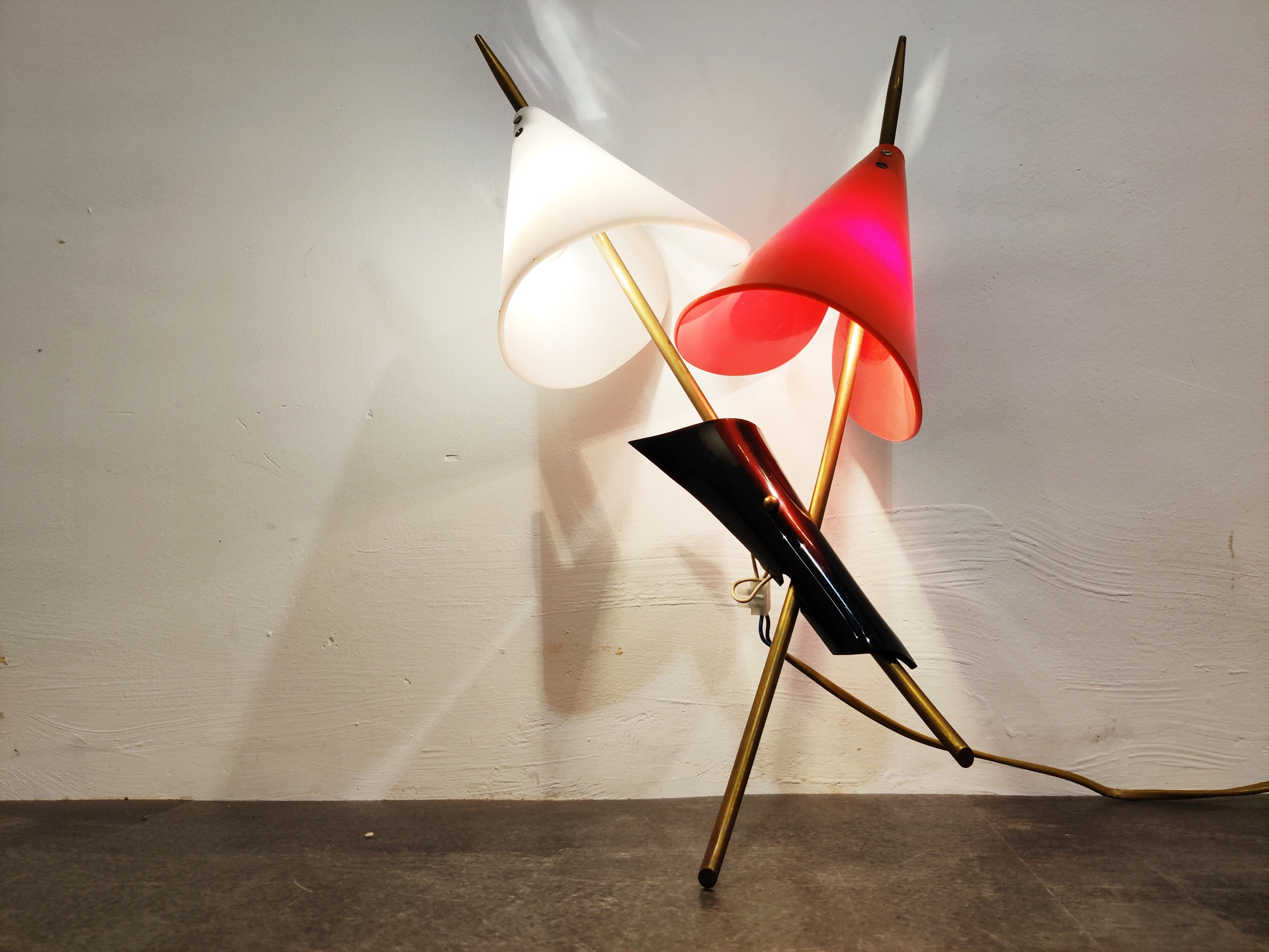 Mid century italian coloured wall light, 1950s