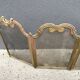 Antique brass fireplace screen from the 1920s, 4-panel fireplace screen