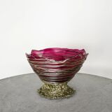 Italian Decorative Contemporary "Ogiva Basket" Purple Bowl by Gaetano Pesce