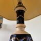 Art Deco table lamp in glazed and gilded porcelain, 20th century