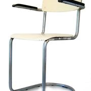 Gispen Vintage Tubular Chair – 1930s Dutch Design – White Retro Industrial