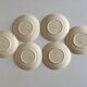 Dessert plates 19cm faience Sarreguemines ivory with godrons