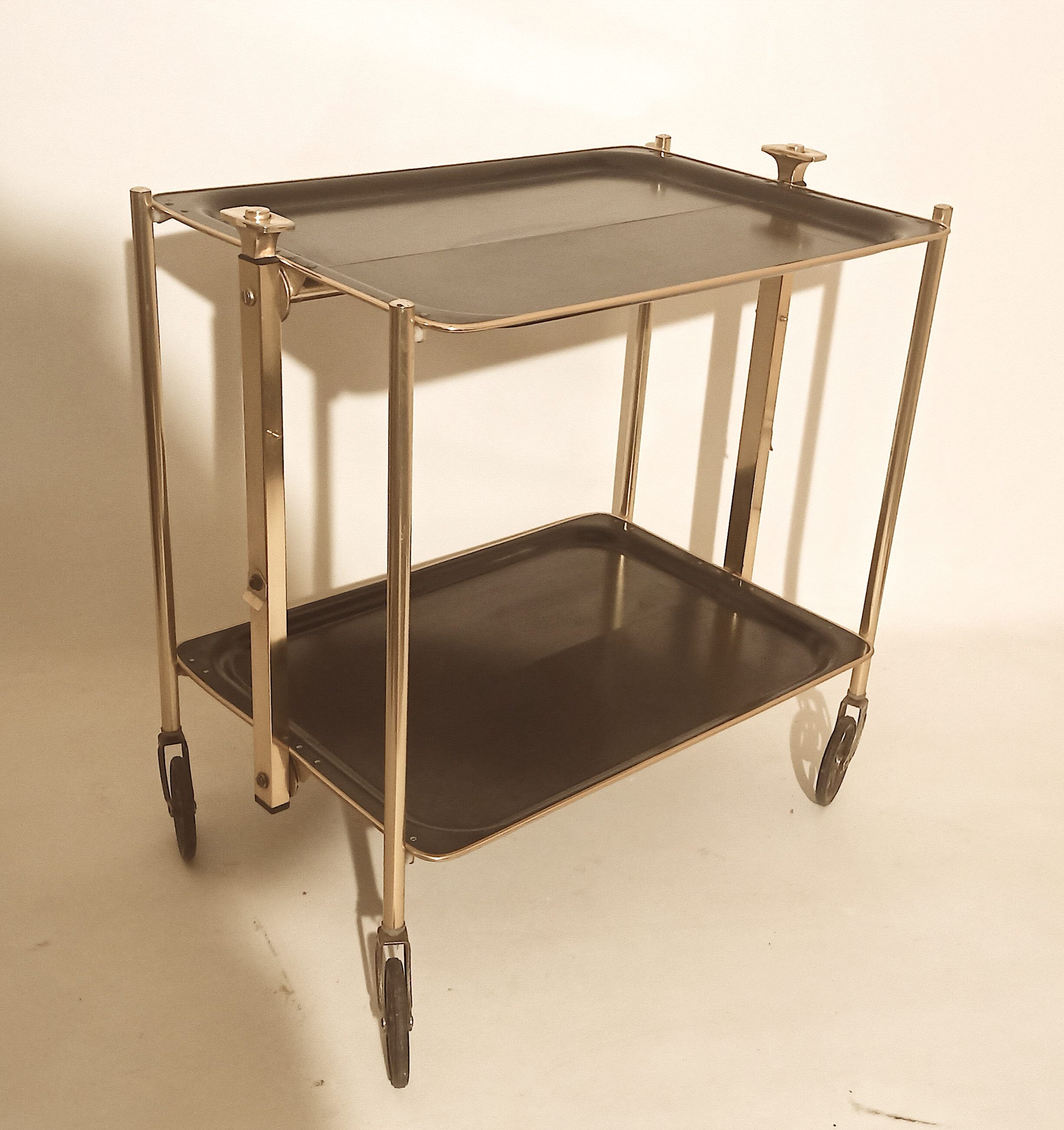 Foldable black foldable rolling service 50s