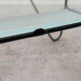 Metal and glass coffee table, France 1950