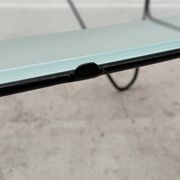 Table basse en métal et verre, France 1950
