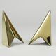 Pair Carl Auböck Minimalist Rocket Brass Bookends #3846, Vienna, Austria