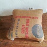 Ottoman pouf rests foot