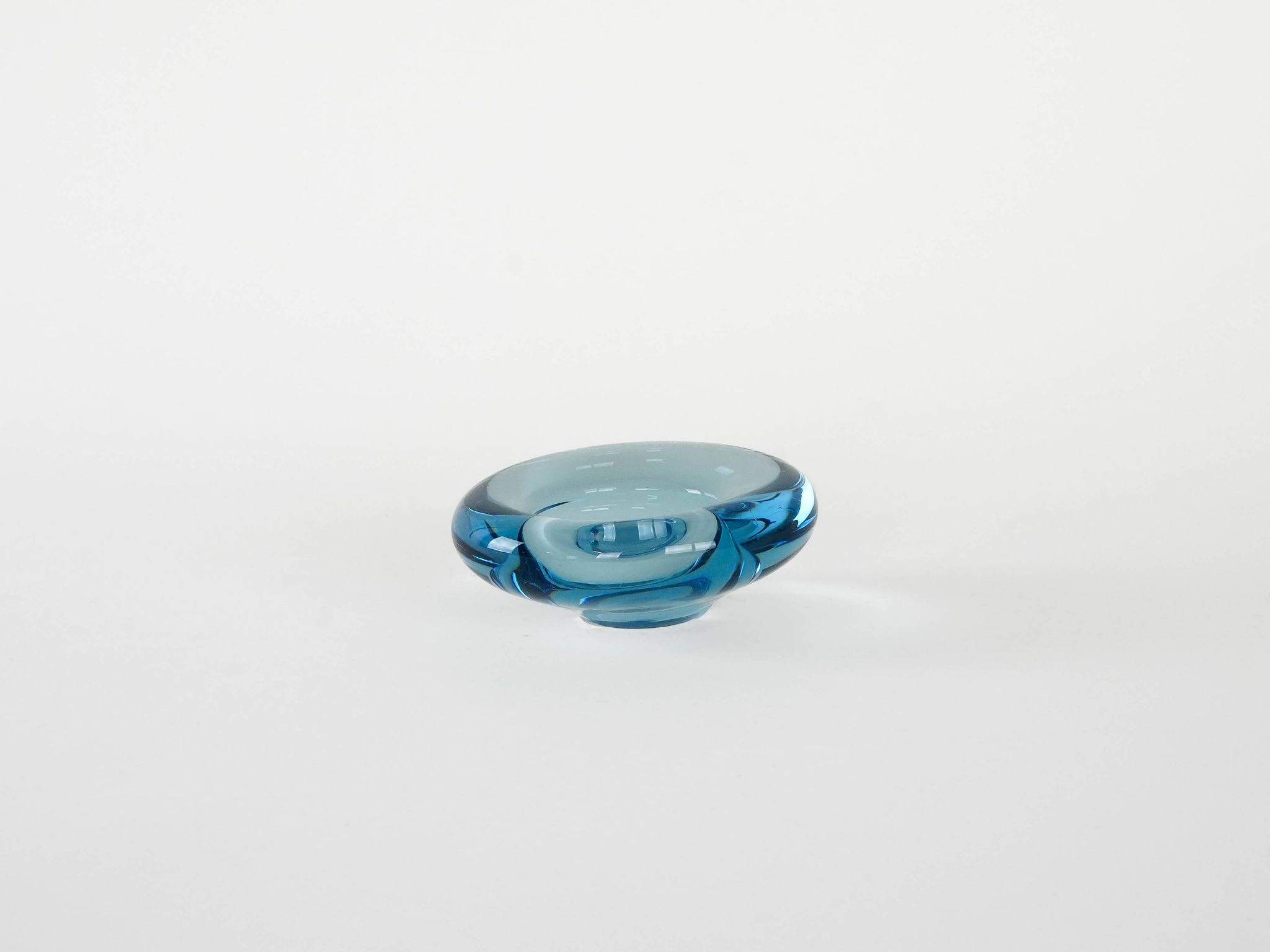Glass platter, Danish design, 1960s, manufacturer: Holmegaard, designer: Pe