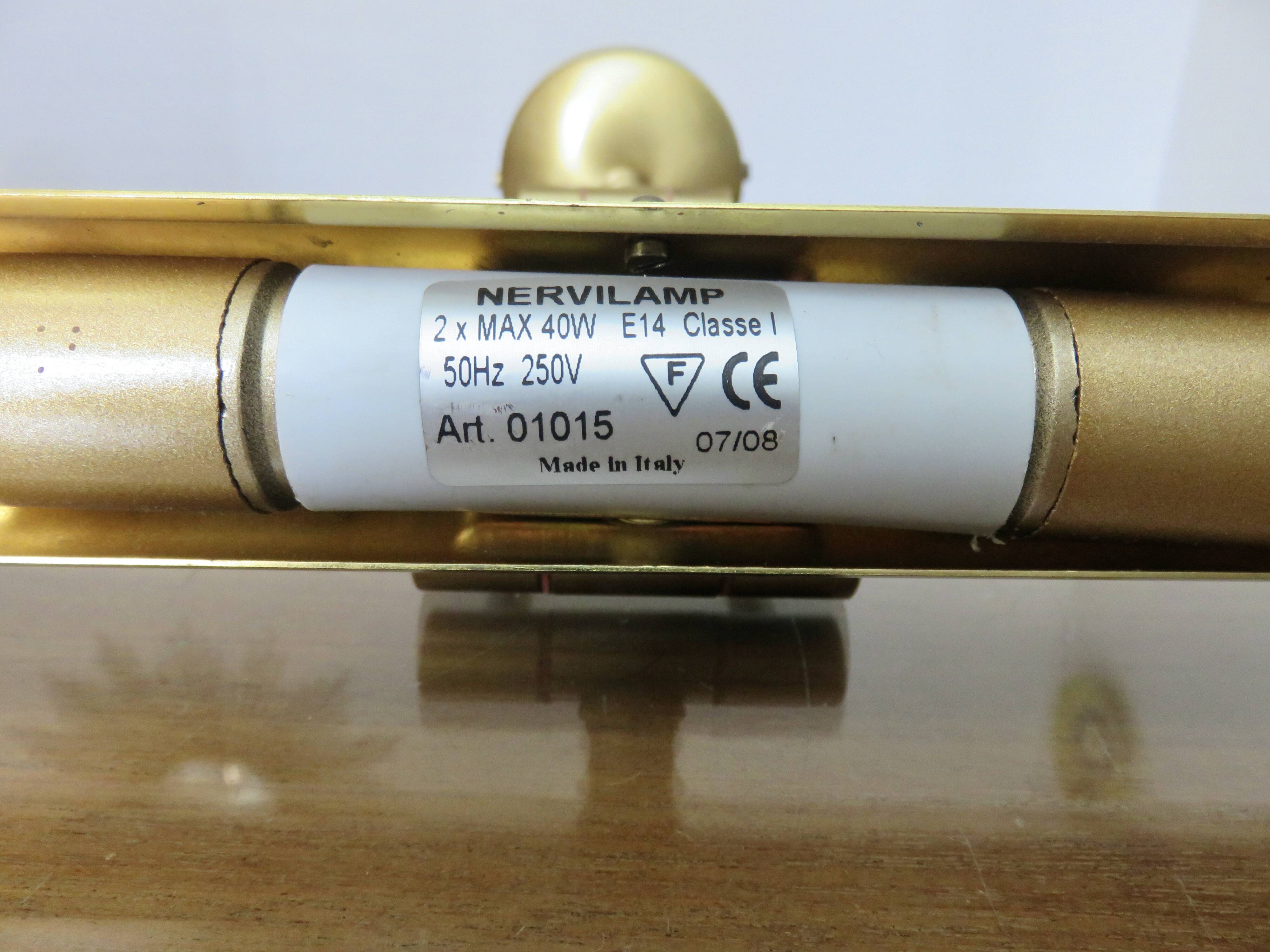 Large articulated brass wall light, Italy, 1980s, 1990s