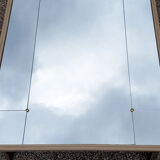 Original Large Mirror has 7 interior mirrors - gray painted wood frame