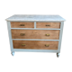 Chest of drawers raw wood & Flemish grey
