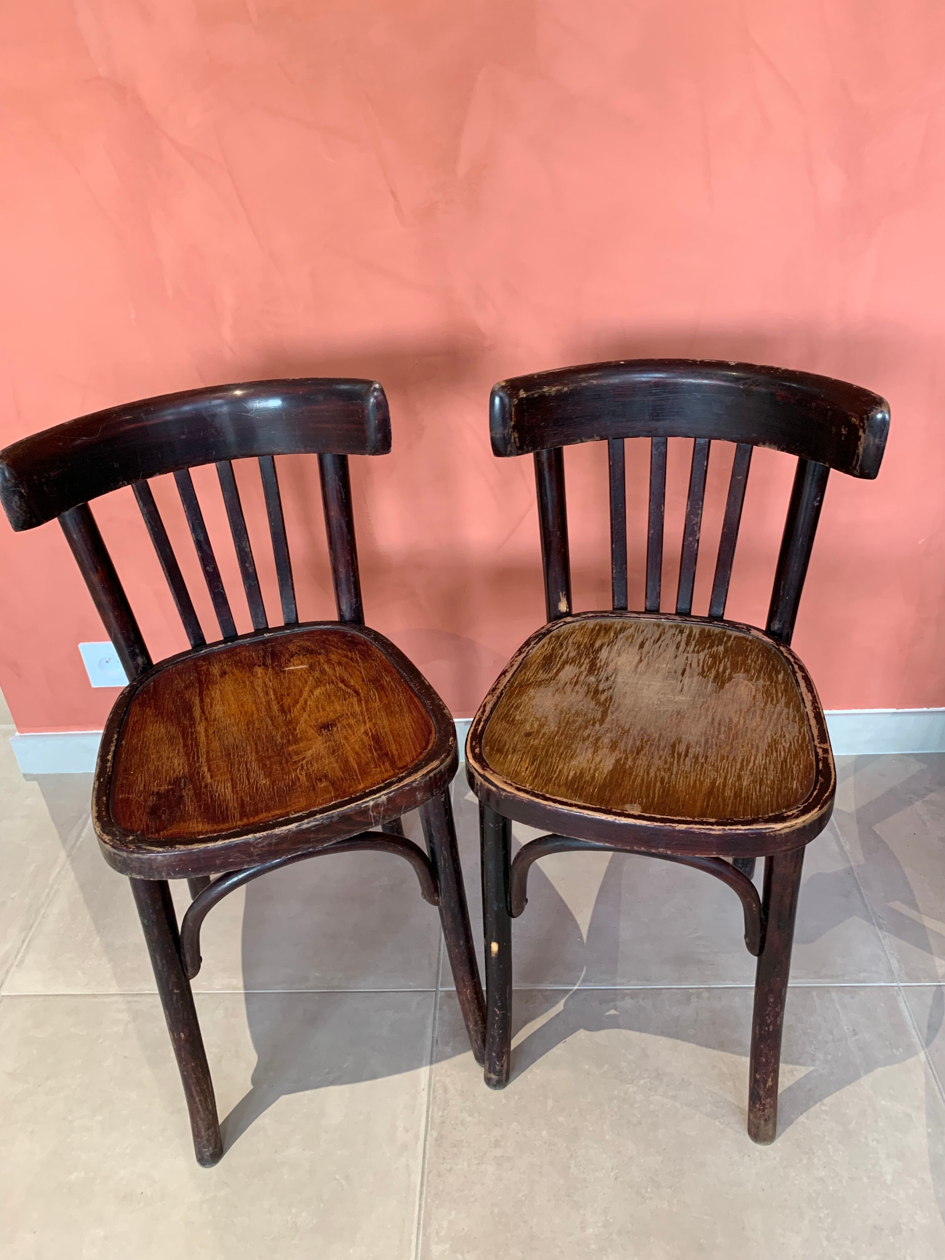 Suite de 6 chaises bistrot vintage