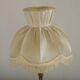 French Vintage Brass Table Lamp With Cream Fringed Shade 5567