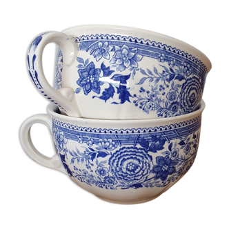 2 cups of Villeroy and Boch coffee, Burgenland model, 1950