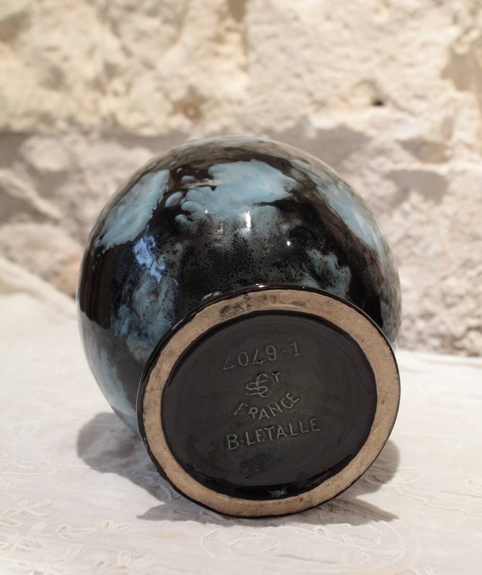 Blanche Letalle 'Night Sky' Vase (1901-1990), Saint Clément earthenware factory