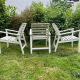 Set of 3 garden armchairs, 1950