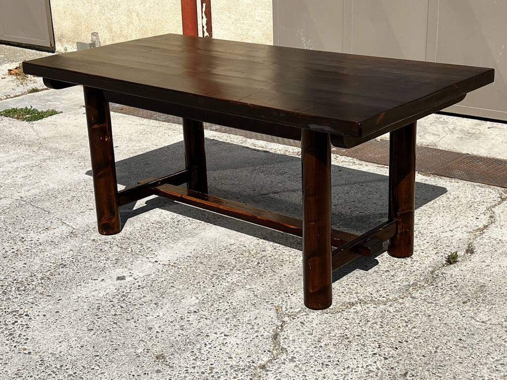 Georges Robert dining table in pine and oak 1960