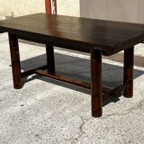 Georges Robert pine and oak dining room table, 1960s