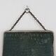 Antique vintage barber's mirror with chain, 1930s-40s