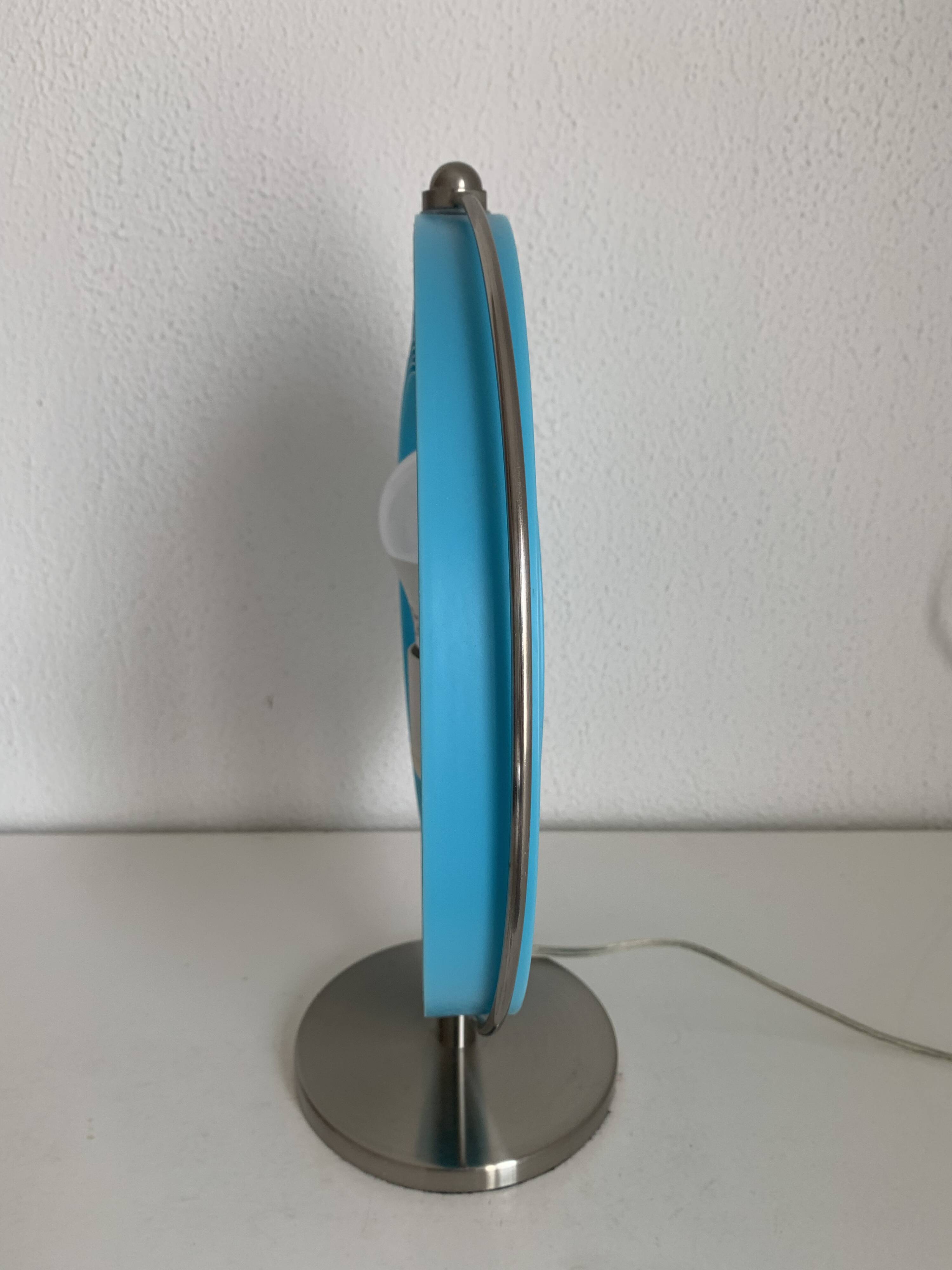 Vintage 1980s Kare Moon blue design lamp - 37 cm