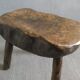 Cowherd stool, milking, solid wood, 1950s