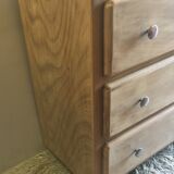 Chest of drawers raw solid wood - 40s