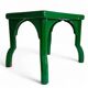 Antique Painted Accent Table with Vintage Floral Top, Bohemian Style