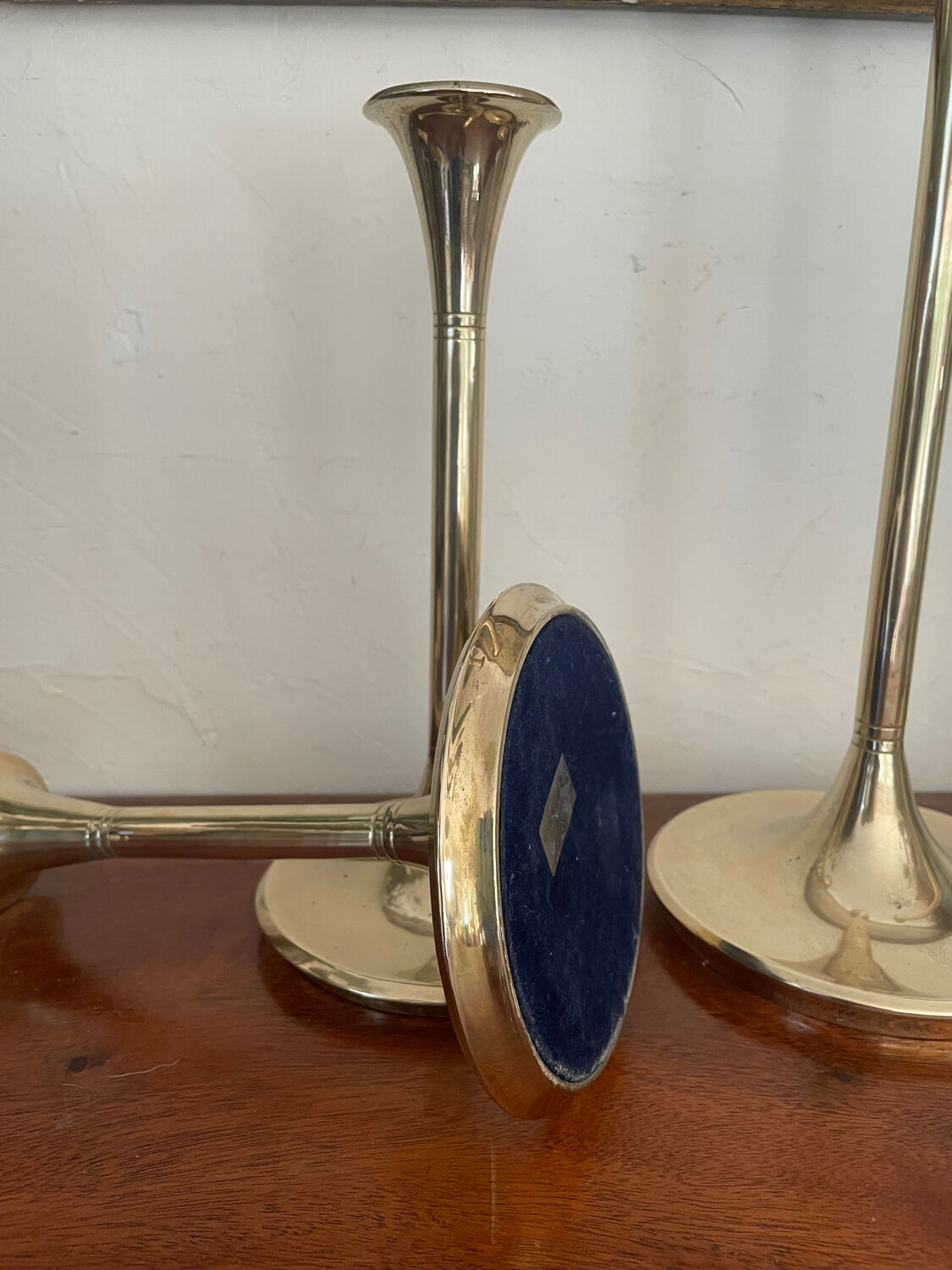 Set of 4 brass candle holders from Villeroy & Boch 45 to 21cm