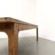 Large brutalist farmhouse table in solid oak from the 1950s.