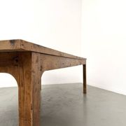 Brutalist farmhouse table in solid oak from the 1950s.