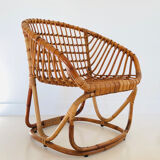 Rattan armchair by Tito Agnoli for Pierantonio Bonacina, Italy 1958