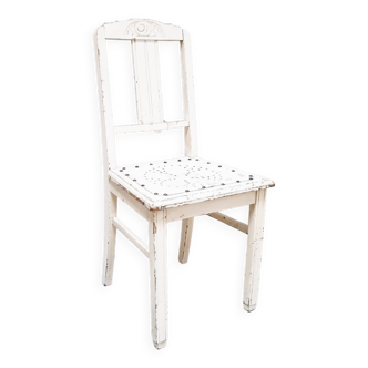Chaise en bois ancienne patinée