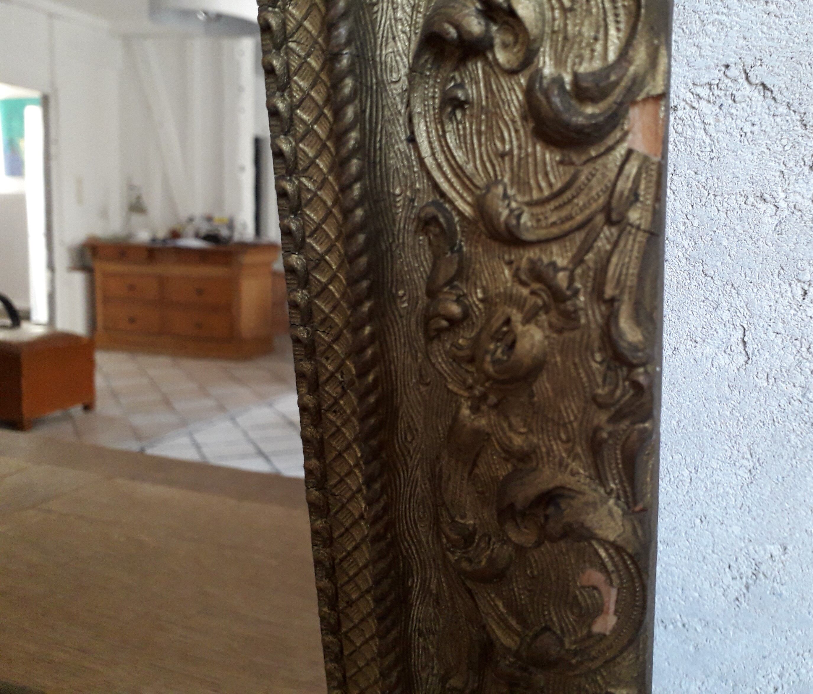 Mirror old gilded frame