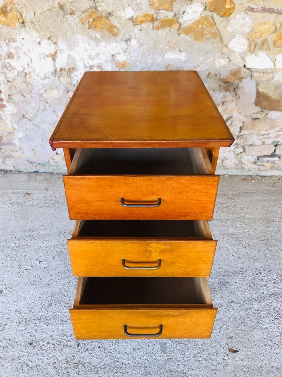 Vintage storage cabinet with 3 drawers, Circa 50's