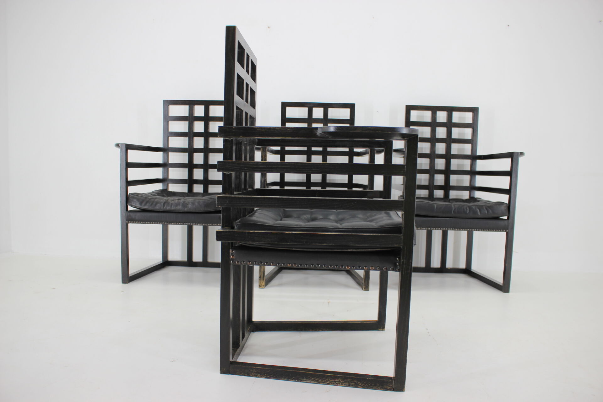 Set of Four Josef Hoffmann Armloffel Chairs Made By Wittmann,Austria