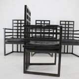 4 chaises Josef Hoffmann Armloffel fabriquées par Wittmann, Autriche