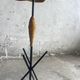 Set of 2 vintage Italian side tables in raffia.