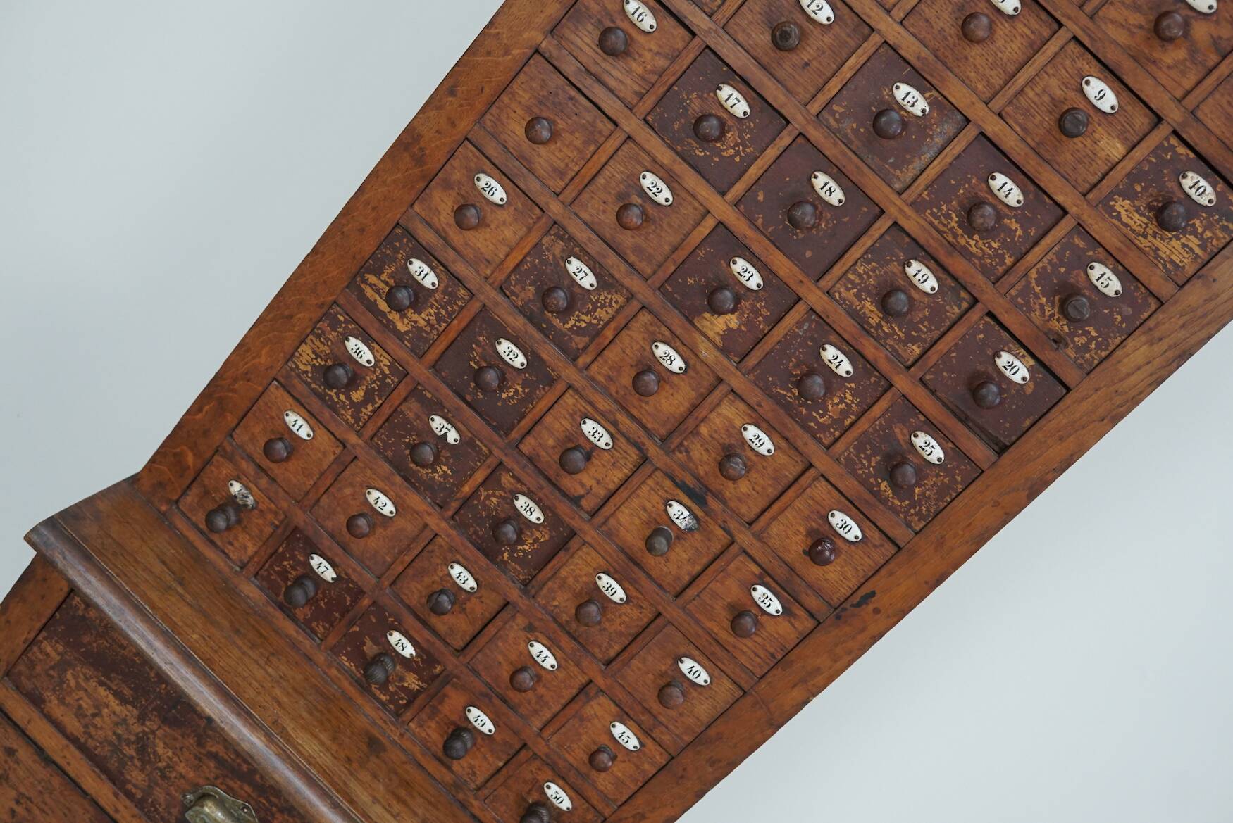 Jeweller's / Watchmaker's Cabinet in French Oak, Early 20th Century