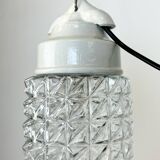 Vintage White Porcelain Pendant Light, 1970s